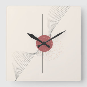 Horloge Carrée Les murs Abstraits