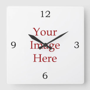 Horloge Carrée Les nombres créent vos propres