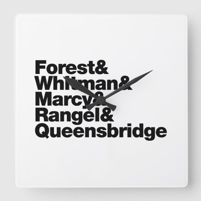 Horloge Carrée Les projets (Recto)