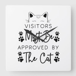 HORLOGE CARRÉE LES VISITEURS DOIVENT ÊTRE APPROUVÉS PAR LE CAT