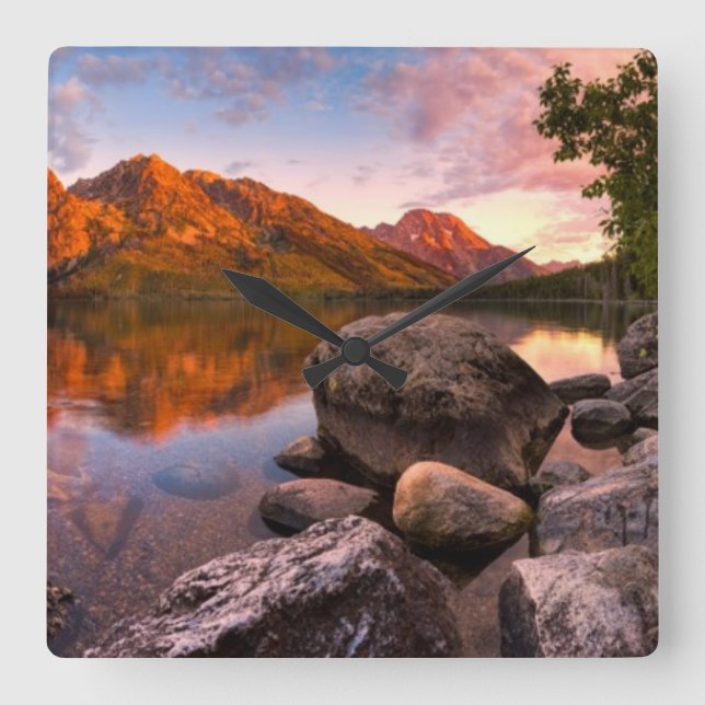 Horloge Carrée Lever de soleil (Recto)