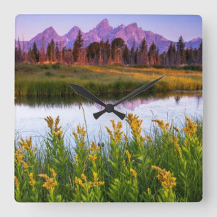 Horloge Carrée Lever de soleil de Teton