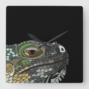 Horloge Carrée Lézard Iguane Animal Iguana