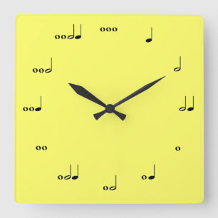 Horloge Carrée L'horloge de note de musique originale