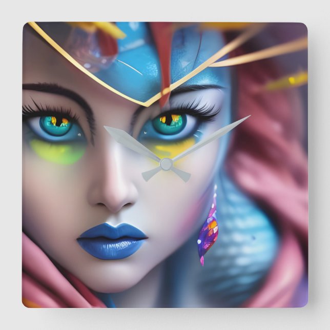 Horloge Carrée L'hypnotiste (Recto)