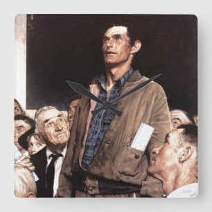 Horloge Carrée Liberté D'Expression