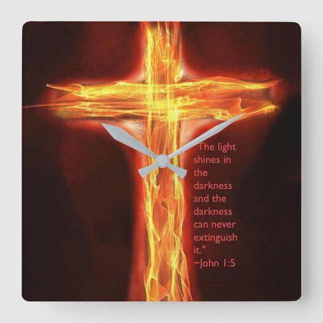 Horloge Carrée Light shines (Recto)