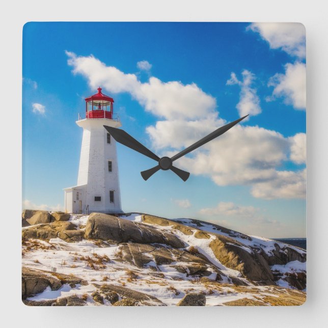 Horloge Carrée Lighthouses | Peggy's Cove Nova Scotia (Recto)