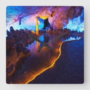 Horloge Carrée Lights in Reed Flute Cave, China