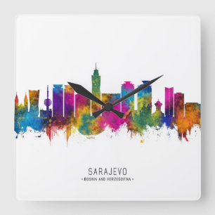 Horloge Carrée Ligne aérienne Sarajevo Bosnie-Herzégovine