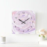 Lilac rose Moderne Abstrait en marbre liquide