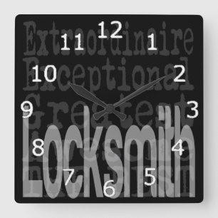 Horloge Carrée Locksmith