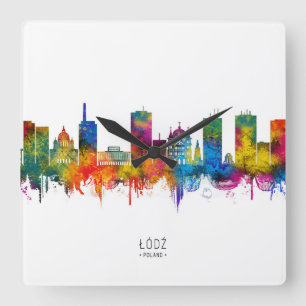 Horloge Carrée Lodz Pologne Skyline