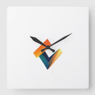 Horloge Carrée Logo de l'horloge murale acrylique carré