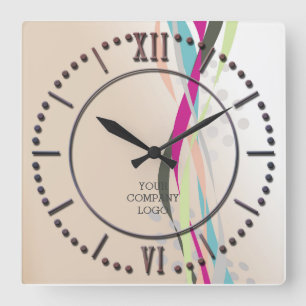 Horloge Carrée LOGO DE VOTRE ENTREPRISE, personnalisé
