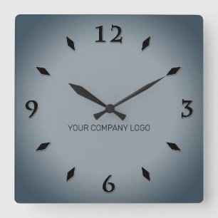 Horloge Carrée LOGO DE VOTRE ENTREPRISE, personnalisé, ajoutez v
