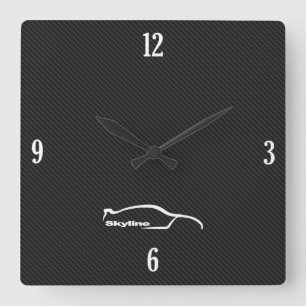 Horloge Carrée Logo GTR de traçage d'horizon