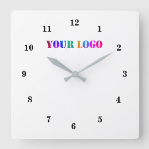 Horloge Carrée Logo personnalisé Bureau d'affaires Promotion per