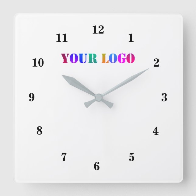 Horloge Carrée Logo personnalisé Bureau d'affaires Promotion pers (Recto)
