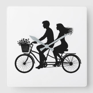 Horloge Carrée Love built for 2