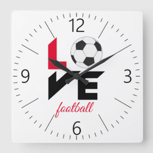 Horloge Carrée Love football