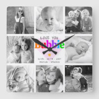 Love You Bubbie Colorful Modern 8 Photo Collage