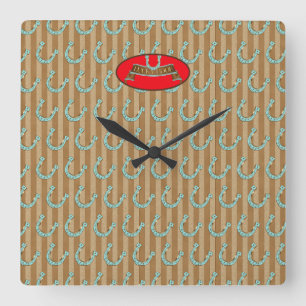 Horloge Carrée Lucky Hoof