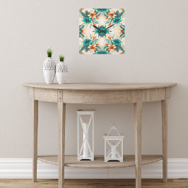 Horloge Carrée Lumière tropicale