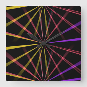 Horloge Carrée Lumières lasers