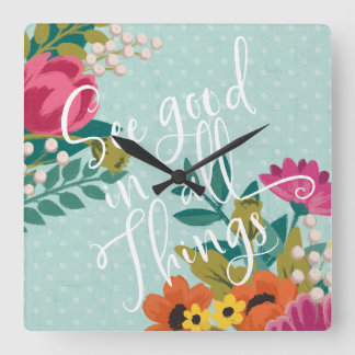 Horloge Carrée Luxe romantique XI | Voir Good in All Things