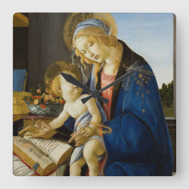 Horloge Carrée Madonna du livre de Botticelli