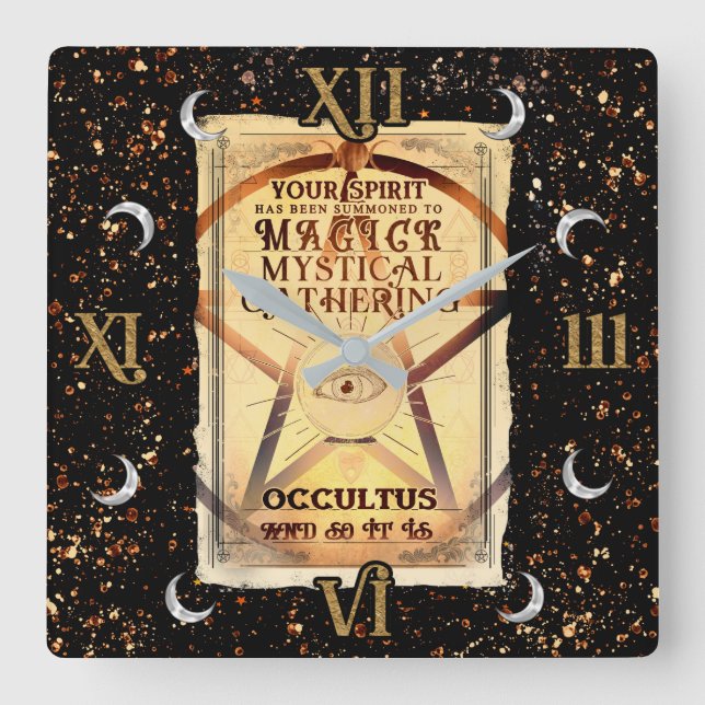 Horloge Carrée Magick Mystical Gthering Magic Fortune Teller Eye (Recto)