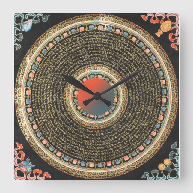 Horloge Carrée Maintenant O'Clock II (Recto)