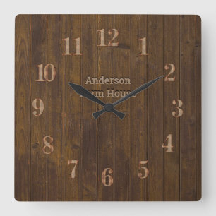 Horloge Carrée Maison rustique Maison de campagne Maison de bois 