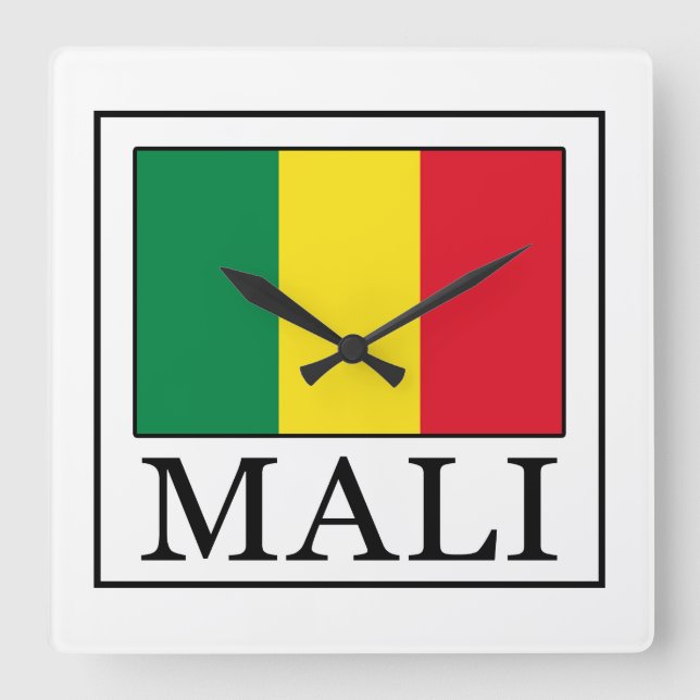 Horloge Carrée Mali (Recto)