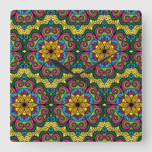 Horloge Carrée Mandela Design