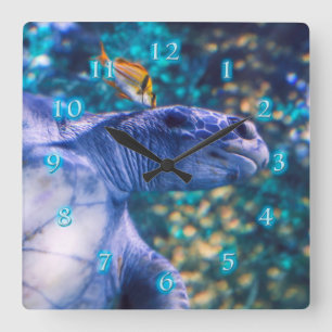 HORLOGE CARRÉE MANICURE DE TORTUE DE MER