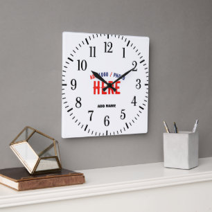 HORLOGE CARRÉE MARQUE BLANCHE MODERNE ET PERSONNALISABLE VÉRIFIÉE