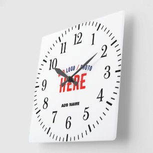HORLOGE CARRÉE MARQUE BLANCHE MODERNE ET PERSONNALISABLE VÉRIFIÉE