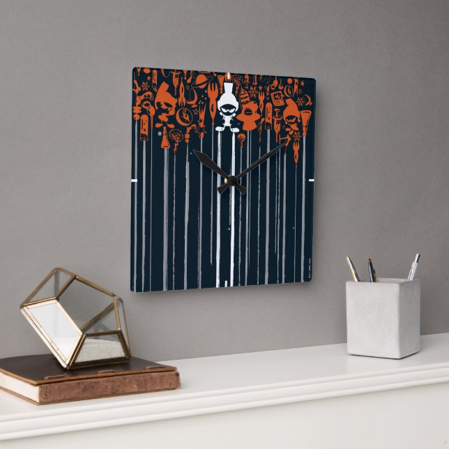 Horloge Carrée MARVIN THE MARTIAN™ Armes de destruction massive (Bureau)