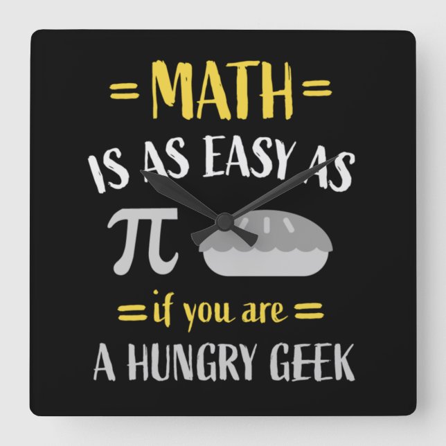 Horloge Carrée mathématiciens Enseignants en mathématiques Étudia (Recto)