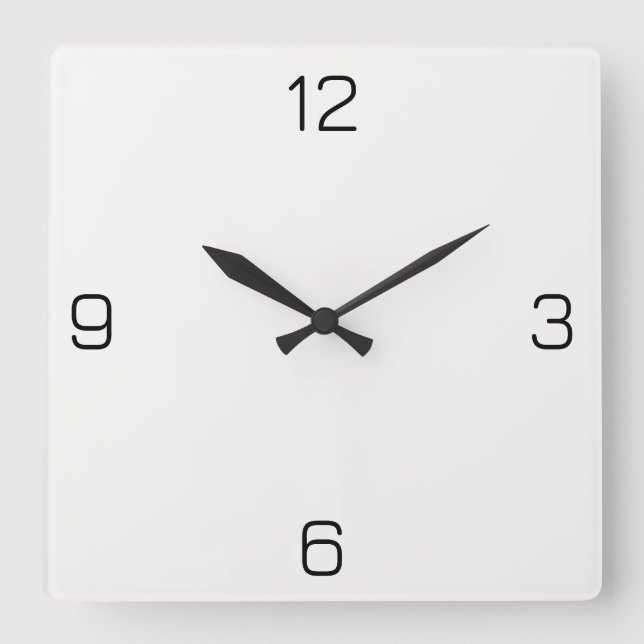 Horloge Carrée Meilleure couleur blanche FAF9F6 - Option pour ajo (Recto)
