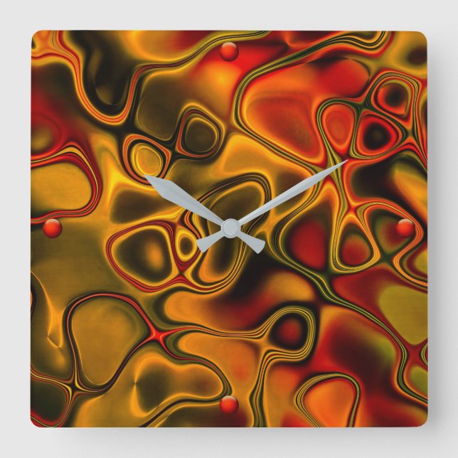 Horloge Carrée Melted chocolate (Recto)