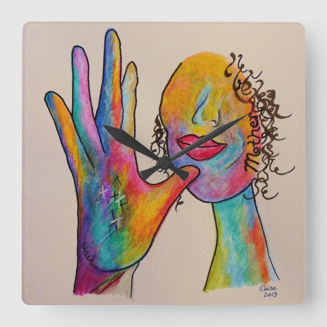 Horloge Carrée Mère d'ASL (Recto)