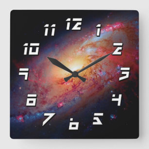 Horloge Carrée Messier M106 Galaxie Spirale Photo Espace