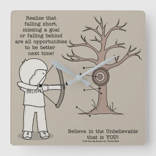 Horloge Carrée Mieux la prochaine fois (Recto)