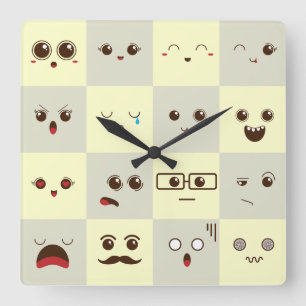Horloge Carrée Mignonne face