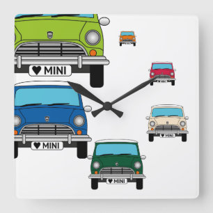 Horloge Carrée Minicar Mad