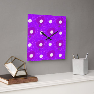Horloge Carrée mod formes_violet