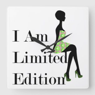 Horloge Carrée Mode Silhouette I Am Limited Edition Citation